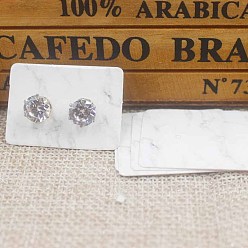 Другие Бумажные карты дисплей, для серьги, прямоугольные, мраморный узор, 2.5x3.5 см, о 100 шт / комплект