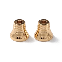 Light Gold Rack Plating Brass Bead Cone, Apetalous, Long-Lasting Plated, Light Gold, 6x5mm, Hole: 1.6mm, Inner Diameter: 4mm