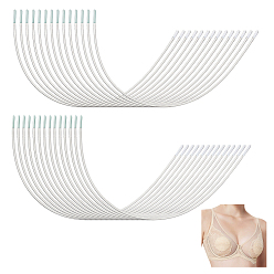 Нержавеющая Сталь Цвет 24сумки 2 стили 304 косточки бюстгальтера из нержавеющей стали, застежки для шитья нижнего белья, цвет нержавеющей стали, 180~190x100x0.8 мм, 12 сумки / стиль