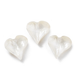 Crystal K9 Glass Rhinestone Cabochons, Point Back & Back Plated, Faceted, Heart, Crystal, 13x12x5mm