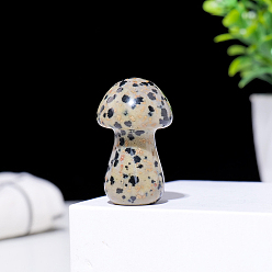 Далматинских Джаспер Натуральная далматинская яшма грибная статуя, для украшения домашнего рабочего стола, 38 мм