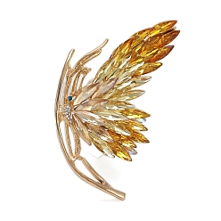 Солнце Брошь из сплава со стразами для рюкзака, бабочка, солнце, 68x51 мм