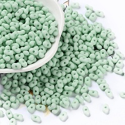 Аквамарин Непрозрачные акриловые бусины, арахис, аквамарин, 6.5x4x3 мм, отверстие : 1.4 мм, Около 9890 шт / 500 г