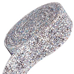 Прозрачный АВ Блестящая смола исправления горный хрусталь (клей-расплав на спине), горный хрусталь, аксессуары для костюма, ясно AB, 30x2.5 мм, 3 двор / рулон