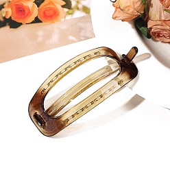 Перу Овальные пластиковые заколки для волос из ПК, аксессуары для волос для женщин и девочек, Перу, 120x50 мм