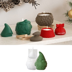 Santa Claus Силиконовые формы для рождественских свечей, для изготовления свечей, Дед Мороз, 88x87x78 мм, внутренний диаметр: 45 мм