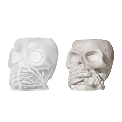 Белый Силиконовые формы, череп, белые, 96.5x67.5x80.5 мм