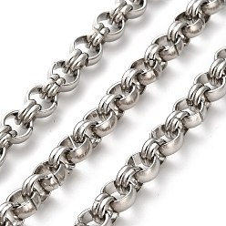 Нержавеющая Сталь Цвет 304 из нержавеющей стали цепи Роло, несварные, цвет нержавеющей стали, 9x9x4 мм