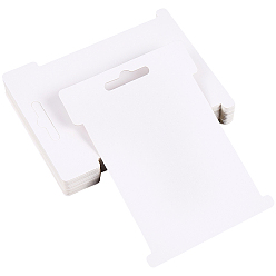 Белый Бумажные браслеты карты, Карточка для демонстрации ювелирных изделий, браслетов и ожерелий, прямоугольные, белые, 11.7x8.55x0.08 см