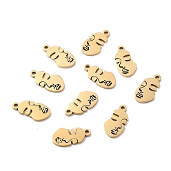 Золотой Ионное покрытие (ip) 304 подвески из нержавеющей стали, абстрактное лицо, золотые, 16.5x8.5x1 мм, отверстие : 1.5 мм