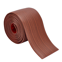 Saddle Brown Wood Grain PVC Edge Banding Tape, Self-Adhesive Furniture Edge Trim for Cabinets & Tables, Saddle Brown, 75x3mm, 2m/pc