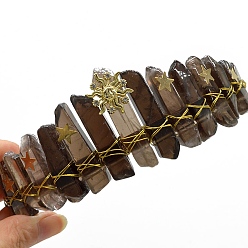 Дымчатый Кварц Резинки для волос из натурального дымчатого кварца, короны для волос для женщин и девочек, 350x150 мм