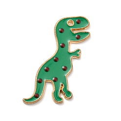 Dinosaur Подвески из эмали и сплава, золотые, динозавр, 29x25x1.5 мм, отверстие : 1.2 мм