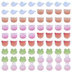Mixed Color ABS Plastic Cabochons, for DIY Earrings, Pendant Decoration Accessories, Mixed Animal, Mixed Color, 72pcs/set