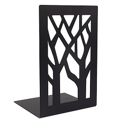 Дерево 2ПК нескользящие железные подставки для книг, регулируемая настольная сверхмощная металлическая книжная пробка для полок, чёрные, дерево, 170x110 мм