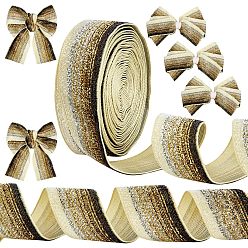 Темный Хаки Блестящая нейлоновая лента, с блеском, плоский, Темный хаки, 1 дюйм (26 мм), около 5.00 ярдов (4.57 м) / рулон