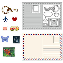 Нержавеющая Сталь Цвет Трафареты для резки углеродистой стали на тему открытки, для diy scrapbooking, Фотоальбом, декоративная бумага для тиснения, цвет нержавеющей стали, 156x106x0.8 мм