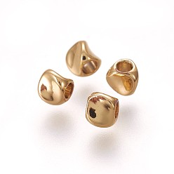 Golden Messing Perlen, verdreht, golden, 3x3x3 mm, Bohrung: 1.4 mm