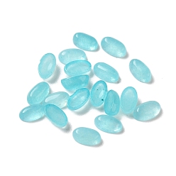 Белый Нефрит Кабошоны из натурального белого нефрита, овальные, голубой, 5x3x2 мм
