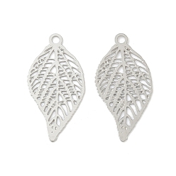 Нержавеющая Сталь Цвет 201 подвески из нержавеющей стали, лист, цвет нержавеющей стали, 19x9.5x0.3 мм, отверстие : 1.2 мм