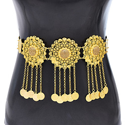 Золотой Сплав светло-колорадского топаза со стразами, цветами, монетами, кисточками, цепочками на талии и животе для пляжного бикини, золотые, 1080 мм