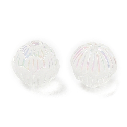 Colorful Transparent Acrylic Beads, with Glitter, Flower, Colorful, 10.5mm, Hole: 1.8mm, about 770pcs/500g