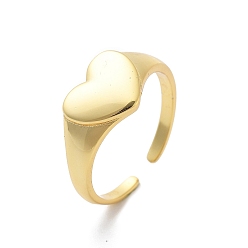 Золотой 925 открытая манжета из стерлингового серебра для женщин, сердце, золотые, 8.5 мм, регулируемый