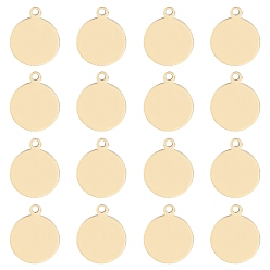 Antik Bronze Messing Charme, Hochglanzpolierte, gestanzte Rohling-Etiketten, langlebig überzogen, Flachrund, Antik Bronze, 15x12x1 mm, Bohrung: 1.2 mm, 30 Stück / Karton