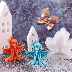 Белый Крыло ангел принцесса силиконовая форма ангел помадка украшение для торта выпечка шоколад ароматерапия гипсовая форма для свечей, белые, 85x85x25 мм