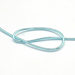 Pale Turquoise Round Aluminum Wire, Bendable Metal Craft Wire, Flexible Craft Wire, for Beading Jewelry Doll Craft Making, Pale Turquoise, 17 Gauge, 1.2mm, 140m/500g(459.3 Feet/500g)
