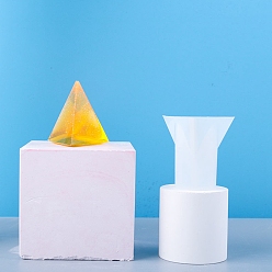 Белый Силиконовые формы, формы для литья смолы, для уф-смолы, изготовление ювелирных изделий из эпоксидной смолы, пирамида, белые, 42x38x44 мм