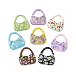 Bag Печатные подвески сплава, разноцветные, пакет, 27x25x4 мм, отверстие : 13x15 мм