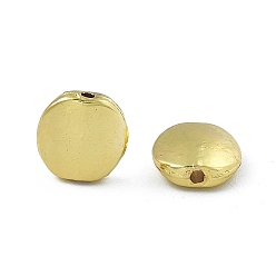 Light Gold Crémaillère perles en alliage placage, ovale, or et de lumière, 10x10x3.5mm, Trou: 1.4mm