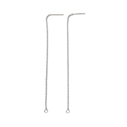 Нержавеющая Сталь Цвет 304 Выводы серьги из нержавеющей стали шпилька, нить, цвет нержавеющей стали, 104x1x1 мм, отверстие : 2 мм, штифты : 0.5 мм