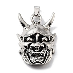 Skull Сплавочные подвески тибетского стиля, череп прелести, череп, 46x30x14 мм, отверстие : 8.5x4.5 мм