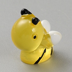 Bees Украшения из светящейся смолы, светящиеся в темноте украшения, Украшение дома с микро-ландшафтом, Пчелы, 15x9.5x16 мм