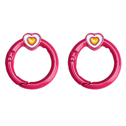 Камелия 2шт. сплав пружинных затворных колец, кольцо с сердцем, камелия, 27 мм
