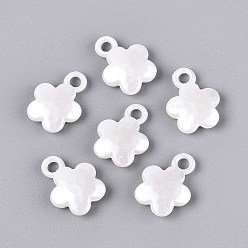 Кремово-белый Абс пластмассовые жемчужные подвески, цветок, кремово-белые, 19x14.5~15x5 мм, отверстие : 3 мм, Около 862 шт / 500 г