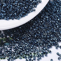 (DB0459) Гальваническая Полуночная Аква Бусины miyuki delica, цилиндр, японский бисер, 11/0, (дБ 0459) оцинкованная полночь аква, 1.3x1.6 мм, отверстия: 0.8 мм, около 10000 шт / мешок, 50 г / мешок
