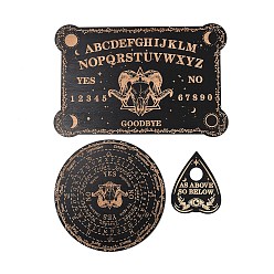 Овца 3шт 3 стили деревянная маятниковая доска, биолокация гадальная доска, для колдовства принадлежности для викканского алтаря, плоско-круглые, овца, 112.5~317x89.5~209x4.5 мм, 1 шт / стиль