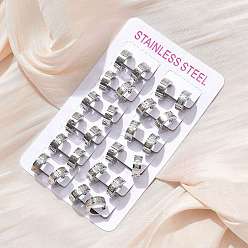 Нержавеющая Сталь Цвет 304 серьги-кольца из нержавеющей стали для женщин, цвет нержавеющей стали, 13.5x5 мм