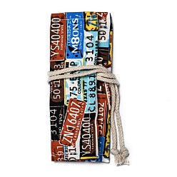 Number Холст ручной работы в рулоне карандаш для карандашей 12 отверстия, универсальный рулонный пенал, ручка занавес, органайзер для карандашей для раскрашивания, номер модели, 20.2x22.2x0.4 см