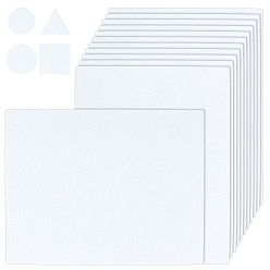 Blanc Feutre rectangulaire non tissé, artisanat de bricolage, blanc, 200x160x5mm