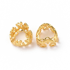 Золотой Латунь пришить настройки зубца, филигранные оправы с открытой спиной для заостренных страз, сердце, золотые, лоток : 6.5x7 мм, 7.5x7.5x5 мм, отверстие : 0.8 мм