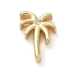 Настоящее золото 18K Бусины из латуни из кокосовой пальмы, стойки покрытие, долговечный, без свинца и без кадмия, реальный 18 k позолоченный, 11.5x9x3.5 мм, отверстие : 1.4 мм