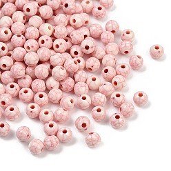 Красный Акриловые бусины имитация бирюзы, круглые, красные, 6 мм, отверстие : 1.6 мм, Около 3846 шт / 500 г