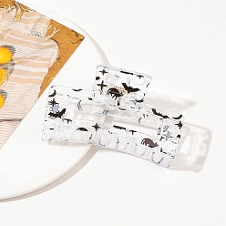 Bat Пластиковые заколки-коготь для волос для женщин и девочек, летучая мышь, 85x48x40 мм