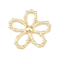 Золотой Большие сплавочные подвески, цветок, стойки покрытие, без кадмия и без свинца, золотые, 50.5x53x5.5 мм, отверстие : 18x9 мм