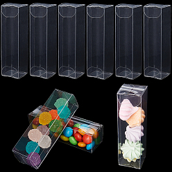 Прозрачный Пластиковые упаковочные коробки, прозрачный подарочный футляр, прямоугольные, прозрачные, готовое изделие: 9x2.4x2.4 см