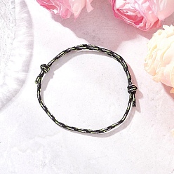 Черный Регулируемые браслеты из полиэстера и спандекса для мужчин и женщин, чёрные, внутренний диаметр: 3-3/8 дюйм (8.65 см)